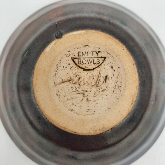 Small Dipped Glaze Bowl‎ Created For Empty Bowls Initiative Signed By Artist - Picture 8 of 8